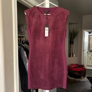 BCBG Karlee Faux Suede Sleeveless Mini Dress